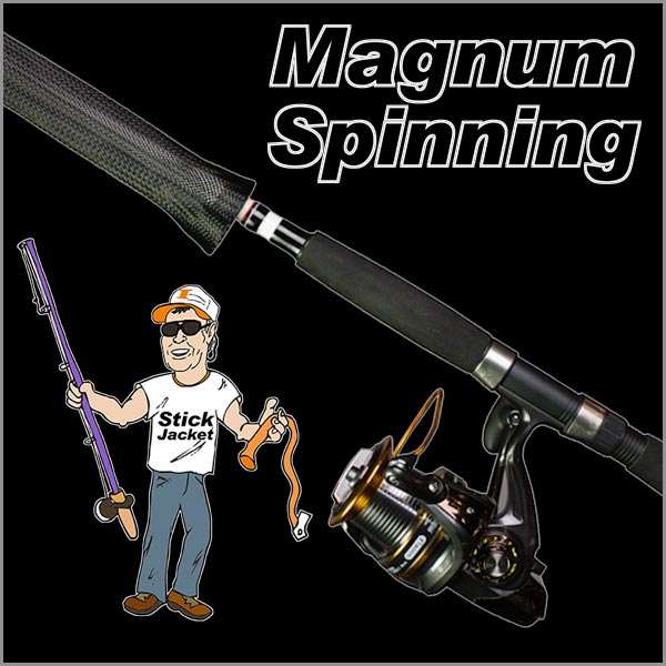 Magnum Spinning Rod Cover, Stick Jacket®, Tame The Tangle™