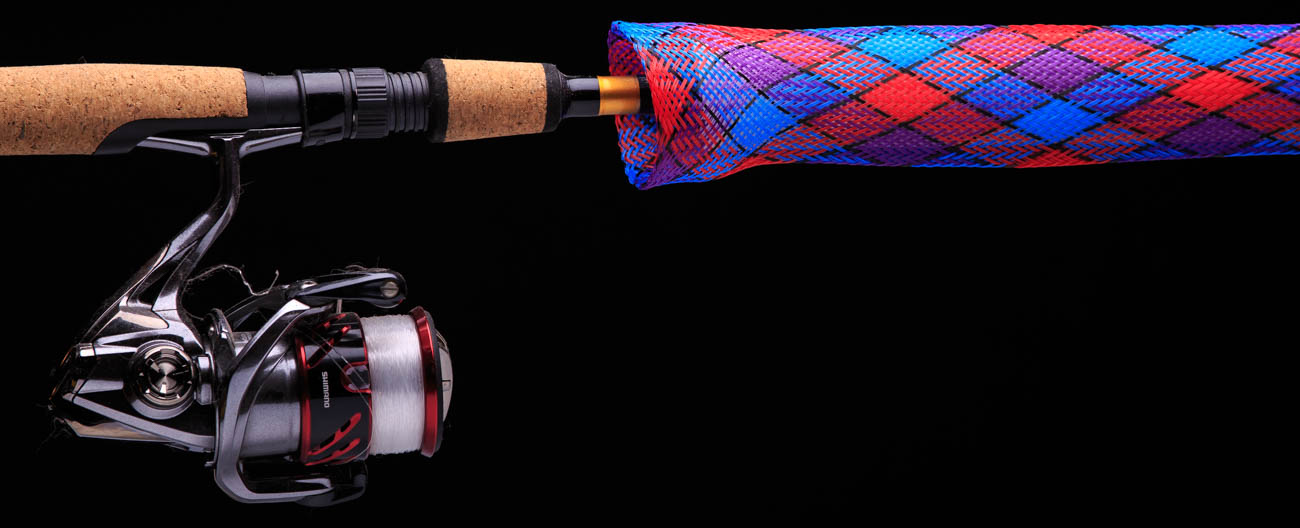 No-one does hot colors & - Stick Jacket Fishing Rod Covers